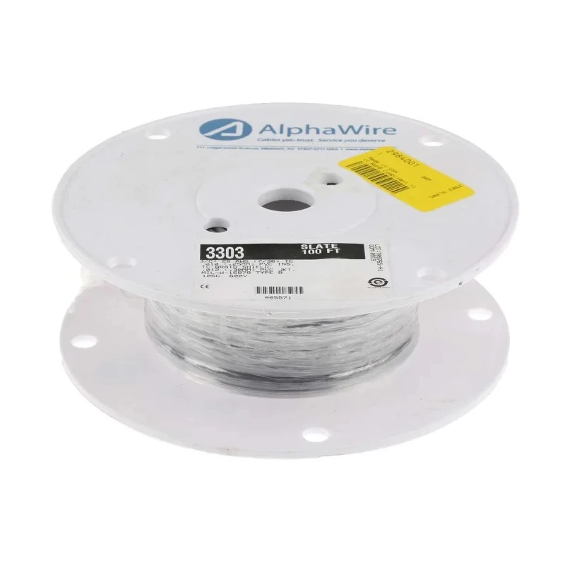 Alpha Wire Alpha Essentials Communication & Control Control Cable, 3 Cores, 0.09mm² 28 AWG, Screened, 30 m, Grey 3303 SL005