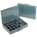 Durham 8 Cell Grey Steel Compartment Box 50 mm Height x 339 mm Width x 234 mm Depth 303-4630