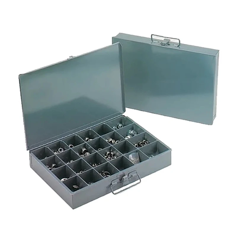 Durham 8 Cell Grey Steel Compartment Box 50 mm Height x 339 mm Width x 234 mm Depth 303-4630