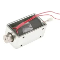 Mecalectro Single-Acting Linear Solenoid 12V Push Pull 8N Force 12mm Stroke 10.5W Continuous 8.M14 02 62 12 VCC 100%