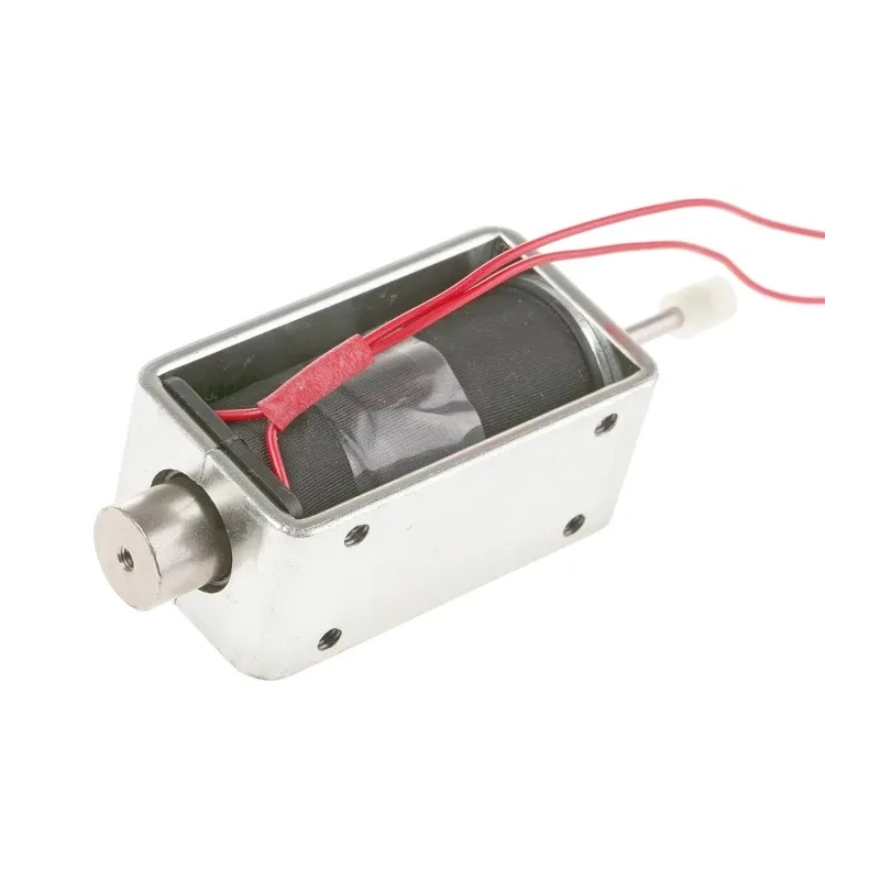 Mecalectro Single-Acting Linear Solenoid 12V Push Pull 8N Force 12mm Stroke 10.5W Continuous 8.M14 02 62 12 VCC 100%