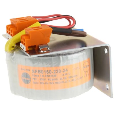 Nuvotem Talema 230 V ac ±24 V ac Toroidal Transformer 160 VA 1 Output SFB0160-230-24