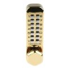 Codelock Brass Mechanical Polished Code Lock, Push Button Code, Housing 141mm x 41mm, Door Thickness 35-60mm 255 PB
