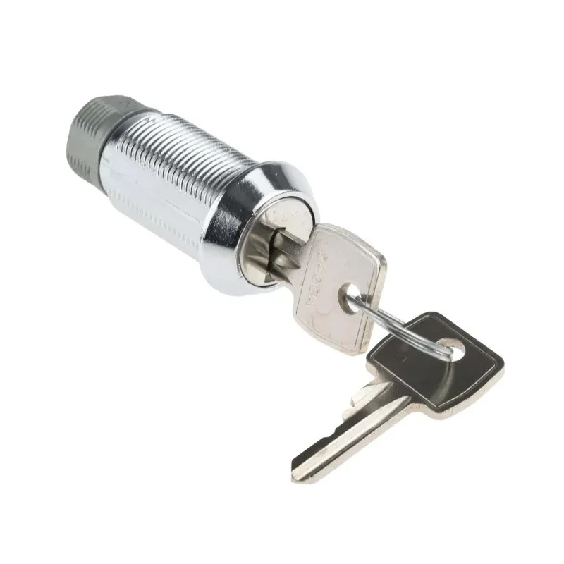 Euro-Locks a Lowe & Fletcher Group Company Chrome Plated Keyed Camlock with 32.7 mm Panel-to-Tongue Depth F7A-03-2 (2433A)