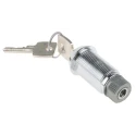 Euro-Locks a Lowe & Fletcher Group Company Chrome Plated Keyed Camlock with 32.7 mm Panel-to-Tongue Depth F7A-03-2 (2433A)