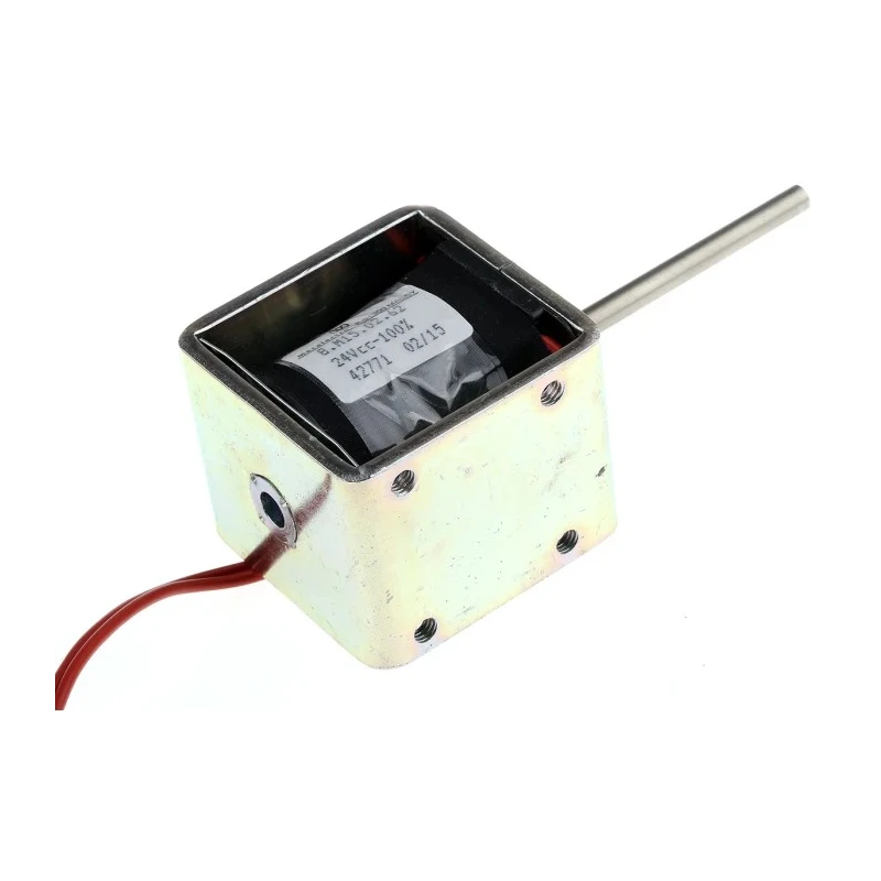 Mecalectro Linear Solenoid 24V 15W Push Pull Action 15mm Stroke 50.8mm Length 49mm Width 41.3mm Depth 8.M15 02 62 24 VCC 100%