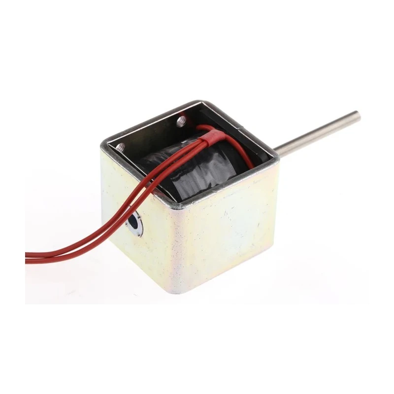Mecalectro Linear Solenoid 24V 15W Push Pull Action 15mm Stroke 50.8mm Length 49mm Width 41.3mm Depth 8.M15 02 62 24 VCC 100%