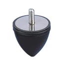 Paulstra Hutchinson M10 Anti-Vibration Mount Bump Stop, Rubber, 50 mm Outside Diameter, 99 mm Height 512516