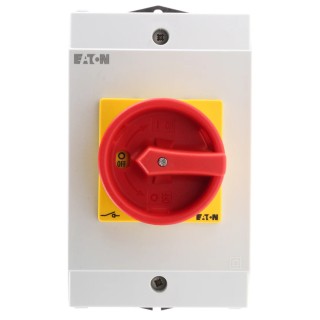 Eaton 1-Pole Surface Isolator Switch IP65, 260A, 13 kW, Red Handle, Screw Terminal T3-1 Series 