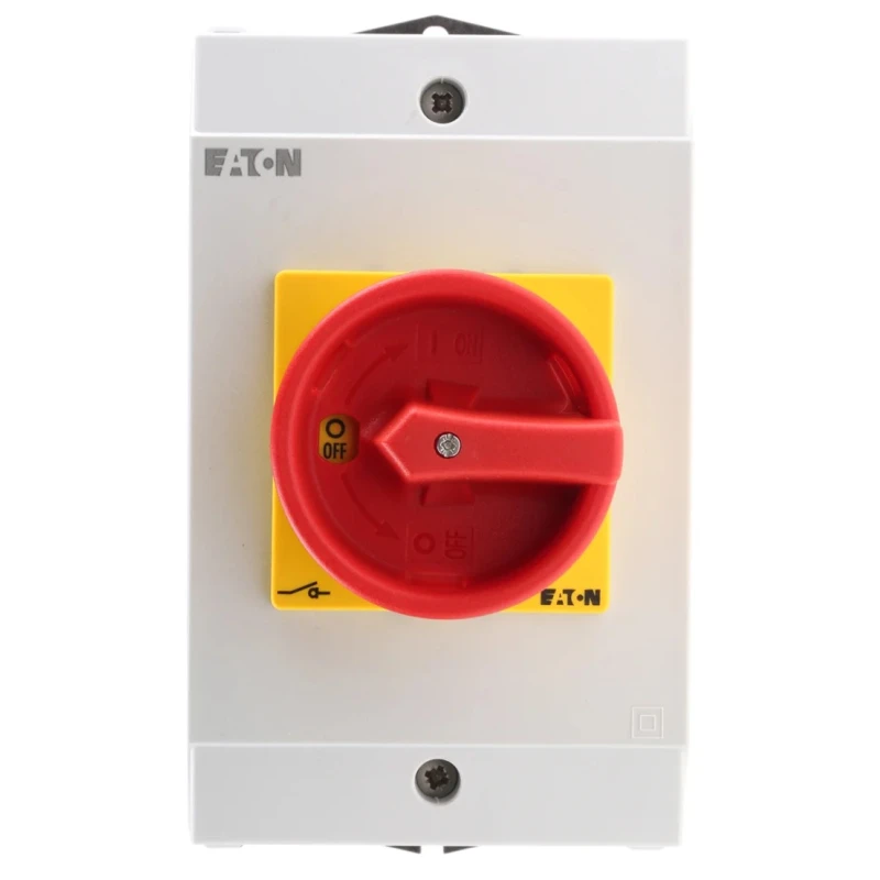 Eaton 1-Pole Surface Isolator Switch IP65, 260A, 13 kW, Red Handle, Screw Terminal T3-1 Series 