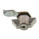 Euro-Locks a Lowe & Fletcher group Company Camlock, 16.1 mm Panel-to-Tongue 20.1 x 22.5 mm, Key Unlock 0025012