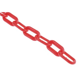 JSP White, Red Barrier & Stanchion Chain Link Polyethylene 25m HDC000-265-400