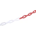 JSP White, Red Barrier & Stanchion Chain Link Polyethylene 25m HDC000-265-400