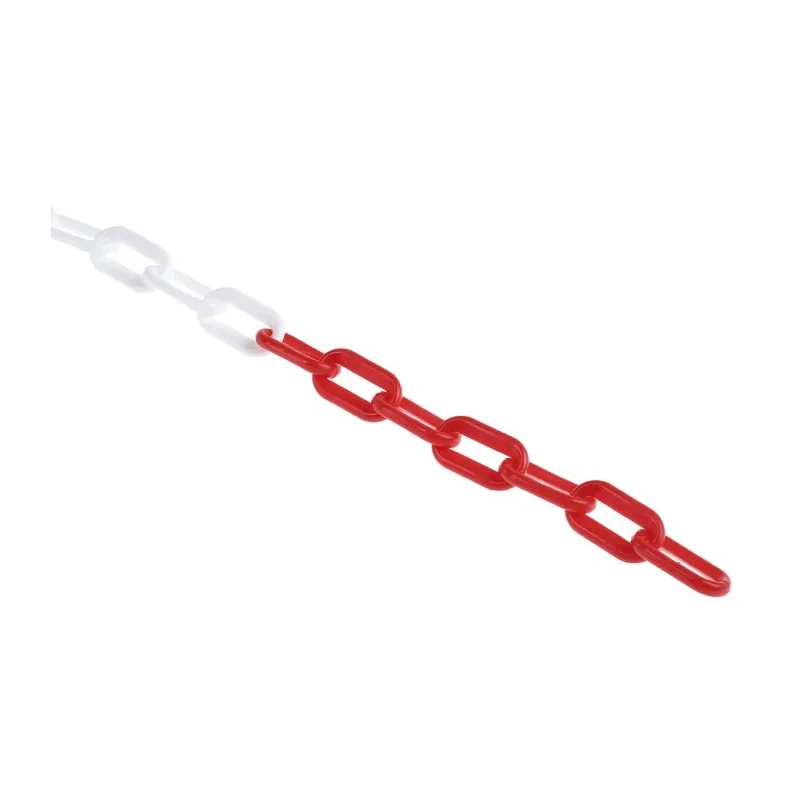 JSP White, Red Barrier & Stanchion Chain Link Polyethylene 25m HDC000-265-400