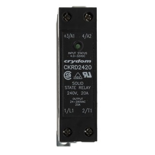 Crydom CKR24 Series Solid State Relay, 20 A Load, DIN Rail Mount, 280 Vrms Load, 32V Control CKR24