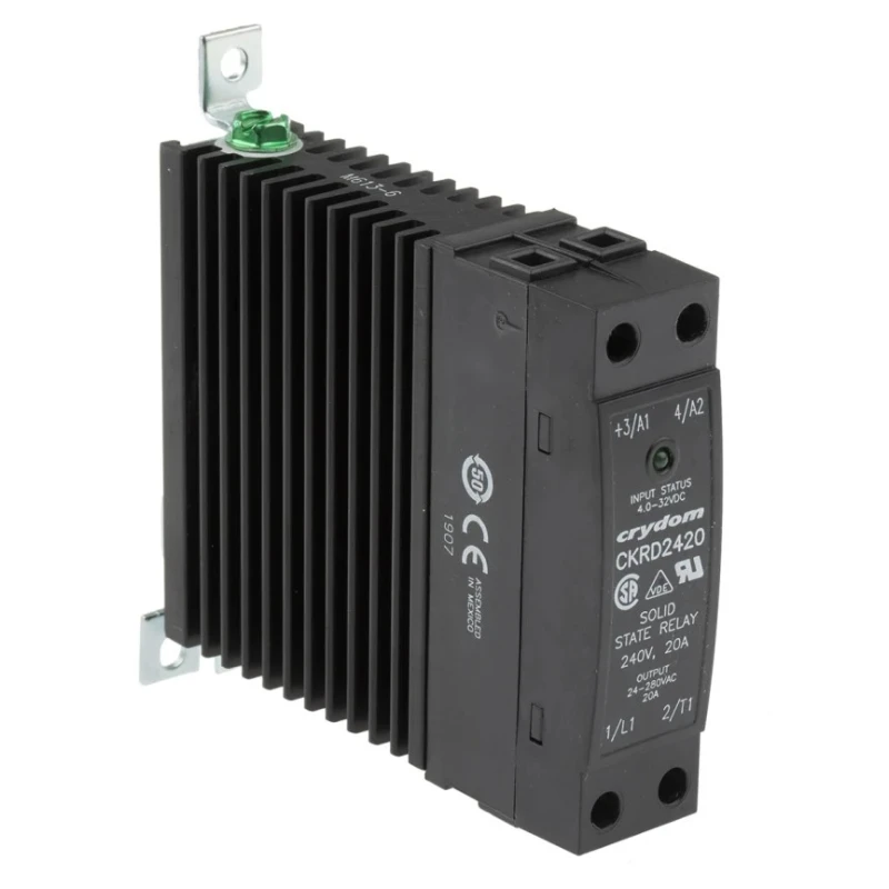 Crydom CKR24 Series Solid State Relay, 20 A Load, DIN Rail Mount, 280 Vrms Load, 32V Control CKR24