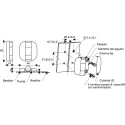 Southco Black Nylon Detent Hinge with Fixed Pin, Screw Fixing, 49mm x 44mm x 7mm G6-5-1