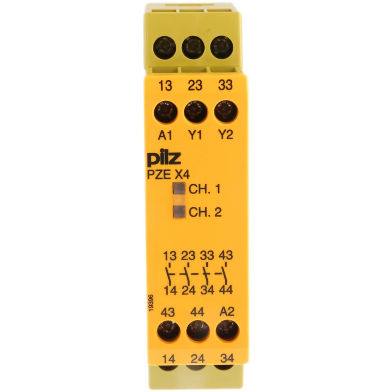 Pilz 24V DC 2.5W DIN Rail Mount Safety Relay with 4 Normally Open Safety Contacts PZE X4 774585