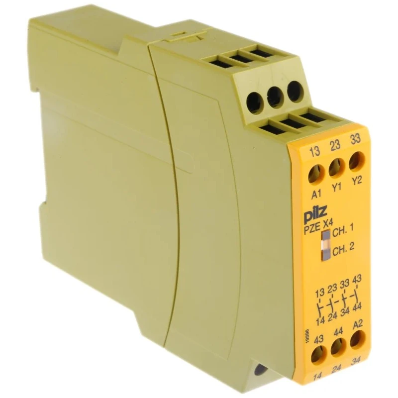 Pilz 24V DC 2.5W DIN Rail Mount Safety Relay with 4 Normally Open Safety Contacts PZE X4 774585