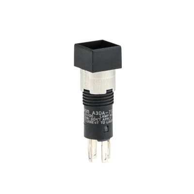 Omron Illuminated Push Button Switch, Latching, Panel Mount, 8 mm Cutout, SPST, Green Red White Yellow LED, A3DA-7121