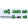 Phoenix Contact Circular Connector Adapter Q Series, , Straight Orientation, 17.5A, 500V, Tin Plated Copper Alloy IP67
