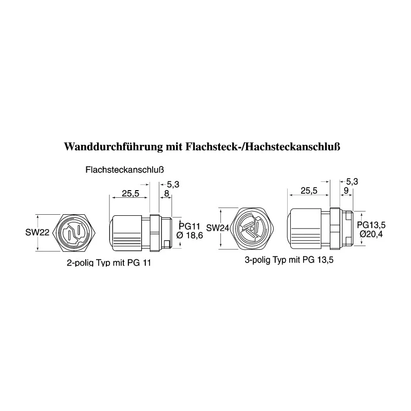 Phoenix Contact Circular Connector Adapter Q Series, , Straight Orientation, 17.5A, 500V, Tin Plated Copper Alloy IP67