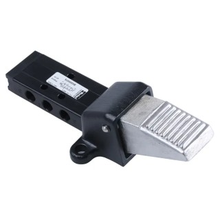 Parker Pedal Pneumatic Manual Control Valve B43 Series, G 1/8 Thread, 5/2 Function, Die Cast Zinc Body B43004FS