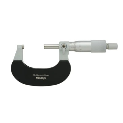 Mitutoyo External Micrometre 25-50 mm Measuring Range 0.01 mm Resolution ±0.002 mm Accuracy 102-302