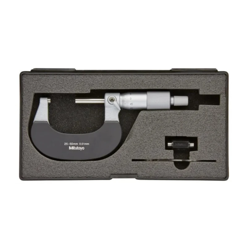 Mitutoyo External Micrometre 25-50 mm Measuring Range 0.01 mm Resolution ±0.002 mm Accuracy 102-302