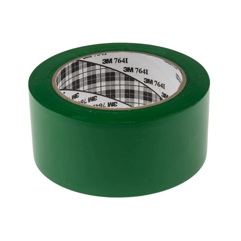 3M Green Vinyl Lane Marking Tape 50mm Width 33m Length 0.13mm Thickness Rubber Adhesive 3M 764