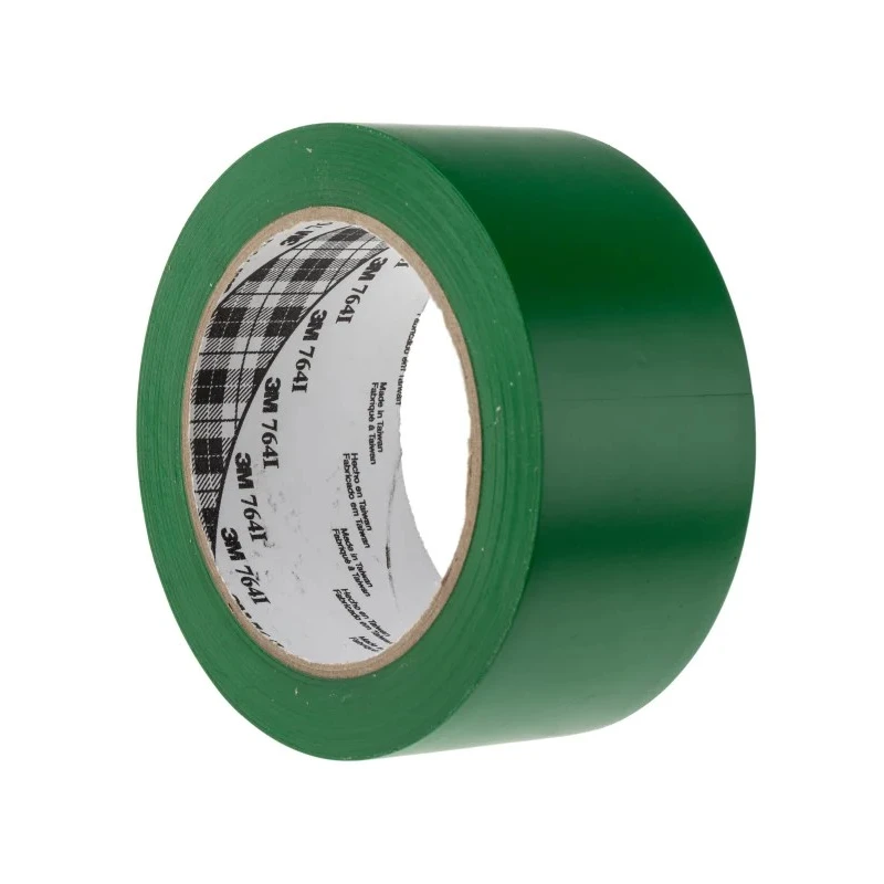 3M Green Vinyl Lane Marking Tape 50mm Width 33m Length 0.13mm Thickness Rubber Adhesive 3M 764