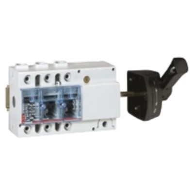 Legrand 4-Pole DIN Rail Isolator Switch IP55, 63A, 5.3W, Black Handle Vistop Series 