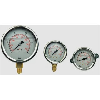 WIKA Stainless Steel Case 100 mm Black Dial G 3/8 Male Pressure Gauge 40 bar 7656056