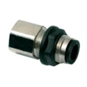 Legris Pneumatic Fitting Female Threaded-to-Tube Push-in 4 mm Brass Nickel Finish LF3000 