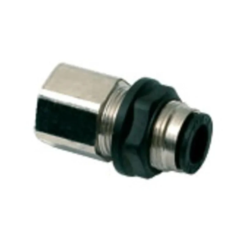 Legris Pneumatic Fitting Female Threaded-to-Tube Push-in 4 mm Brass Nickel Finish LF3000 