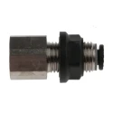 Legris Pneumatic Fitting Female Threaded-to-Tube Push-in 4 mm Brass Nickel Finish LF3000 