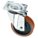 LAG Swivel Castor 450 kg Load Capacity 150 mm Polyurethane Wheel Galvanised Steel Frame 23617
