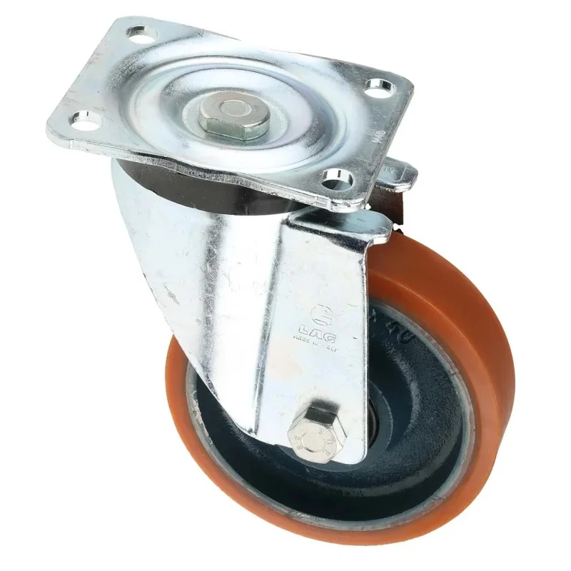 LAG Swivel Castor 450 kg Load Capacity 150 mm Polyurethane Wheel Galvanised Steel Frame 23617