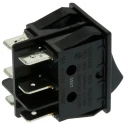 ZF DPST On-Off On-Off Rocker Switch Panel Black Polyester Housing 16A 32V DC 250V AC WRG32F7BBBKN