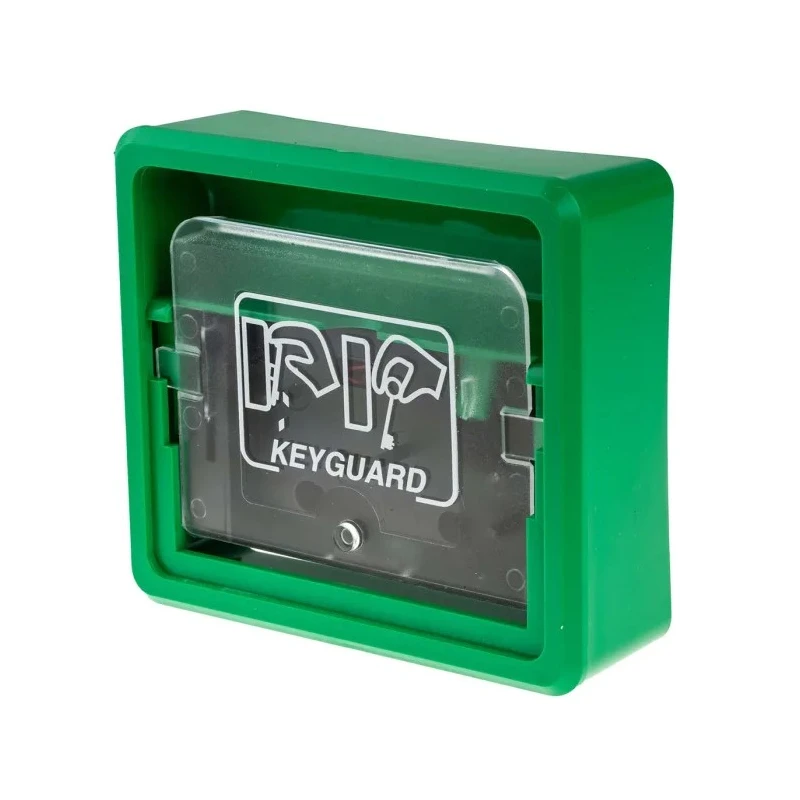 Hoyles K1000 Series Green Fire Alarm Call Point Snatch-off Plastic Window Operated Indoor Battery-Powered K1010G