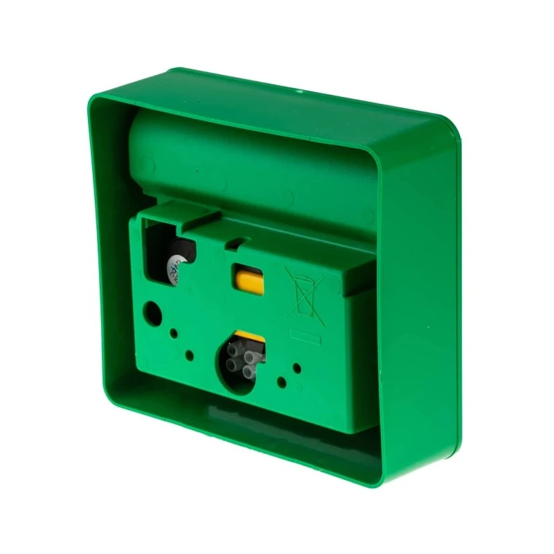 Hoyles K1000 Series Green Fire Alarm Call Point Snatch-off Plastic Window Operated Indoor Battery-Powered K1010G