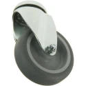 Tente Swivel Castor 80 kg Load Capacity 100 mm Wheel Diameter Thermoplastic Rubber Wheel 2470PJO100P30-13