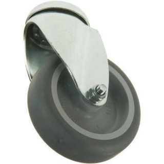 Tente Swivel Castor 80 kg Load Capacity 100 mm Wheel Diameter Thermoplastic Rubber Wheel 2470PJO100P30-13