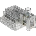 RS PRO Terminal Block Clear, Single-Pole Indirect Clamping, 11 Positions, 450 V, 170 A, Screw Termination 388-2861