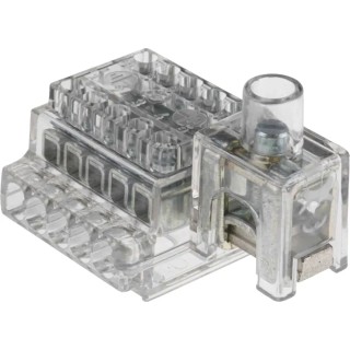 RS PRO Terminal Block Clear, Single-Pole Indirect Clamping, 11 Positions, 450 V, 170 A, Screw Termination 388-2861