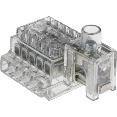 RS PRO Terminal Block Clear, Single-Pole Indirect Clamping, 11 Positions, 450 V, 170 A, Screw Termination 388-2861