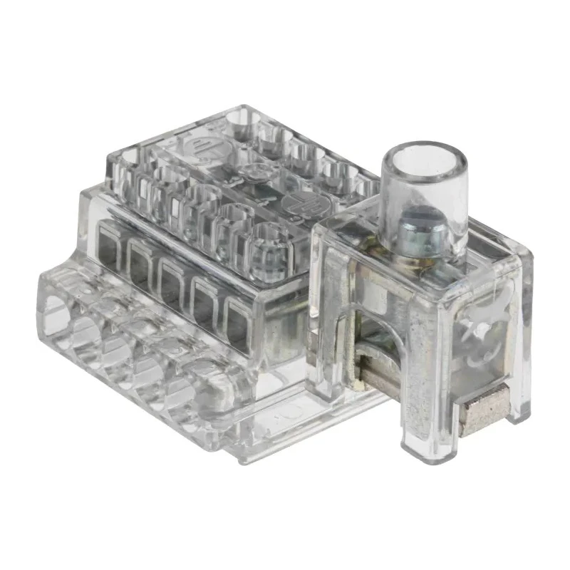 RS PRO Terminal Block Clear, Single-Pole Indirect Clamping, 11 Positions, 450 V, 170 A, Screw Termination 388-2861