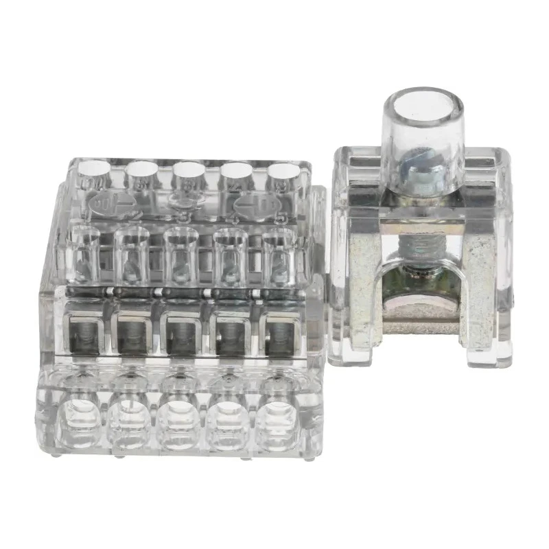 RS PRO Terminal Block Clear, Single-Pole Indirect Clamping, 11 Positions, 450 V, 170 A, Screw Termination 388-2861