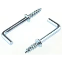 RS PRO Galvanised Steel Shouldered Right-angle Hook 31 mm Length, 20 mm Opening Width 397-4948