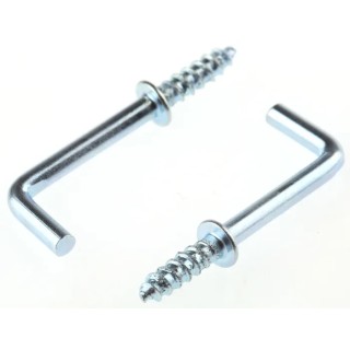 RS PRO Galvanised Steel Shouldered Right-angle Hook 31 mm Length, 20 mm Opening Width 397-4948